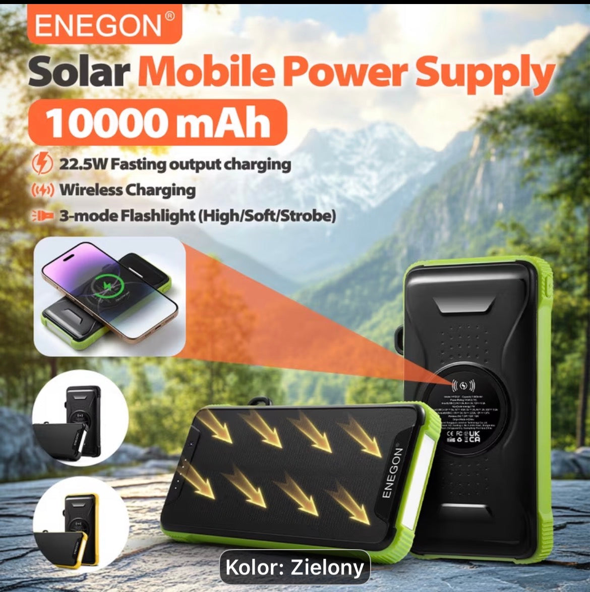Powerbank Solarny 10000mah